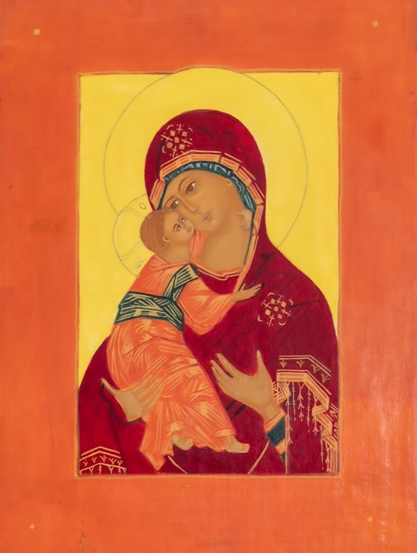 Carolina FRANZA / Madre di Dio della Tenerezza, 2022 / icona a tecnica tradizionale / cm 40x30