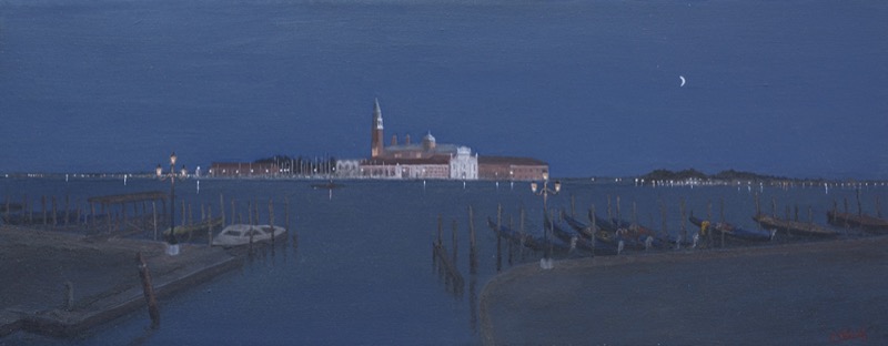 Notturno, 2015 - olio su tela - cm 20x50