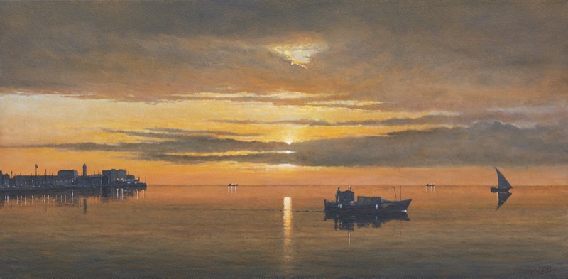 Momento magico 2, 2020 - olio su tela - cm 40x80