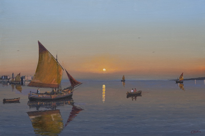 Pescatori, 2021 - olio su tela - cm 40x60