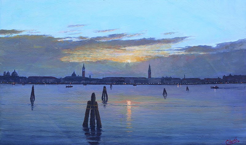 Fabio Colussi - Luci in laguna, 2018 - cm 30x50