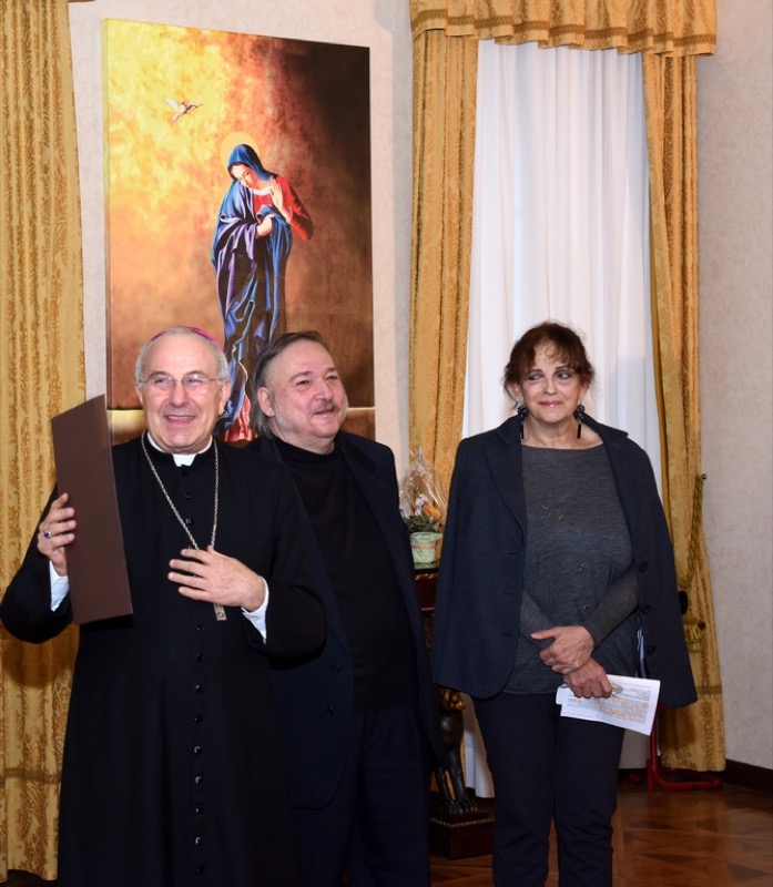 da sin Arcivescovo G.Crepaldi, Paolo Marani, Marianna Accerboni (ph Franco Viezzoli)