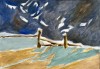 Vento tra i rami, 2026 - tecnica mista con acrlico e tempera - cm 35x50