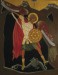 L’Arcangelo Michele e il drago, 2012 - tecnica tradizionale dell'icona (legno, bisso di lino, oro zecchino, tempera all'uovo con pigmenti antichi) - cm. 50x40  