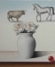 Natura morta con toro e cavallo, 2013 - olio su tavola - cm 32x28