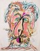 Personaggio con grande naso (disegno per i nipoti Piero e Giorgetta), 1958 - tecnica mista su carta - cm 28x22 - 