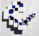 Sergio Bastiani - Quadrati neri  e blu, 2009 - olio su dieci elementi di  compensato intelato a dimensioni variabili