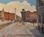 Udine piazza liberta, 2011 - olio e tecnica mista su tavola - cm 93x75
