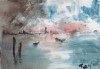 Laguna all'alba - 2010 - olio su tela - cm. 100x70