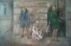 Per la strada, 2010 - olio su tela - cm. 150 x 120