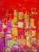 Paesaggio in rosso, 1961 - olio su tela - cm 70 x 90